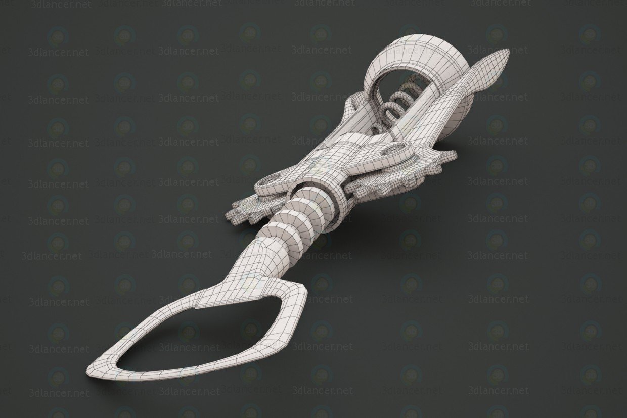 Sacacorchos de espoleta doble 3D modelo Compro - render Sacacorchos de espoleta doble 3D modelo Compro - render