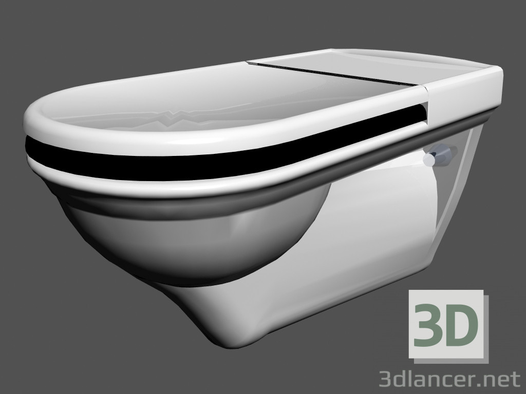 3d model Tazón de fuente para inválidos libertad montado baño pared baño l - vista previa