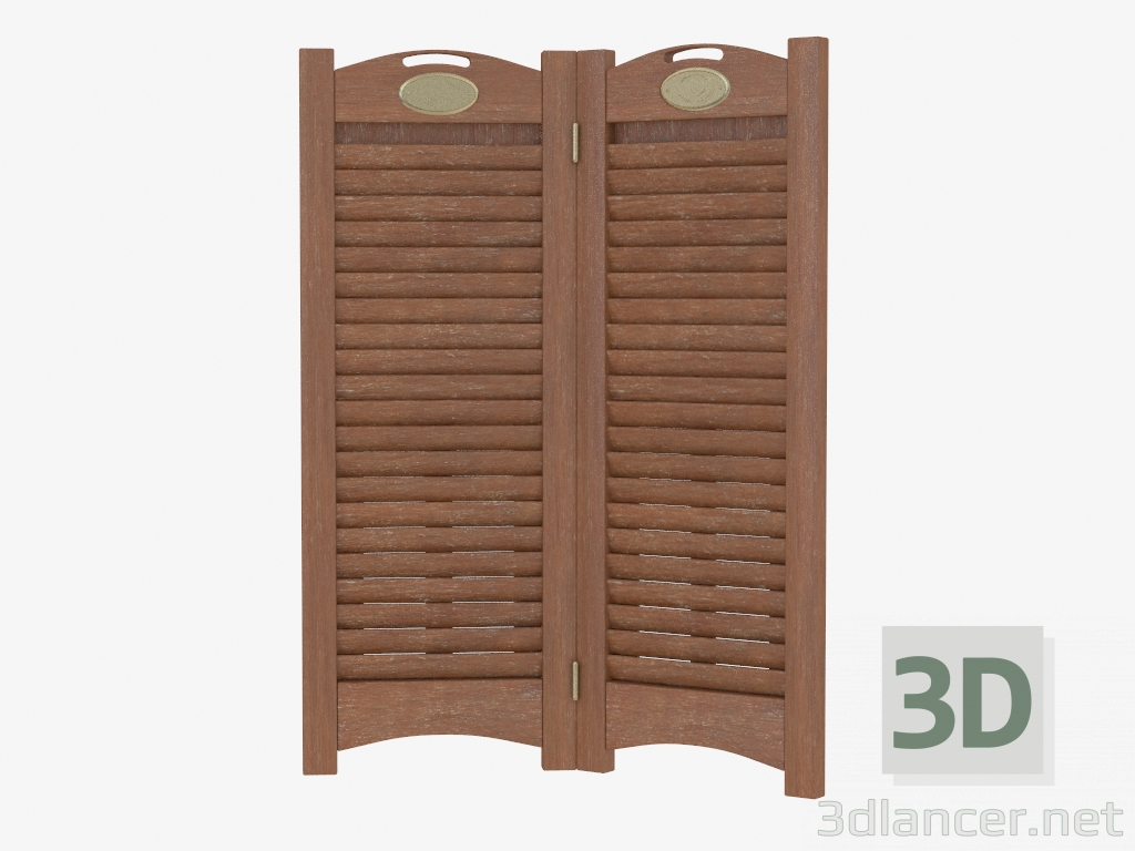 3d модель Ширма деревянная – превью