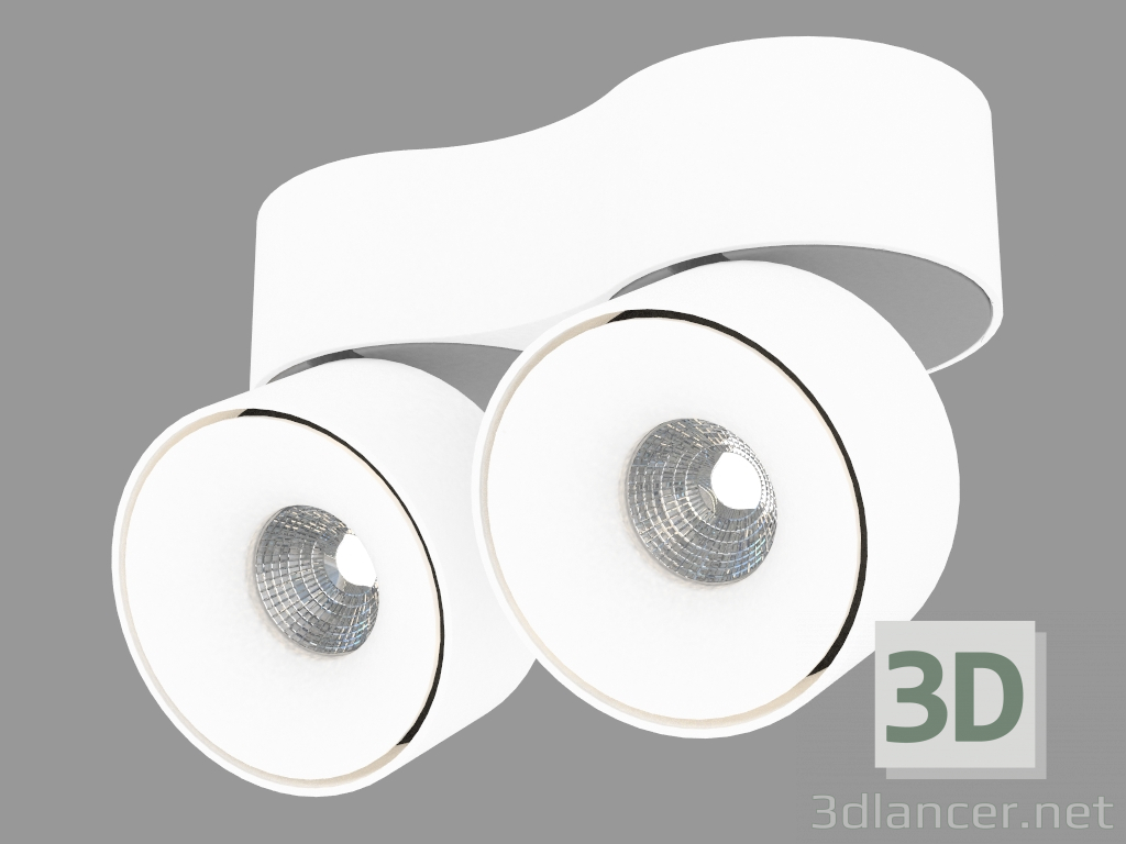 modello 3D Lampada LED Superficie (DL18617_02WW-R Bianco DIM) - anteprima