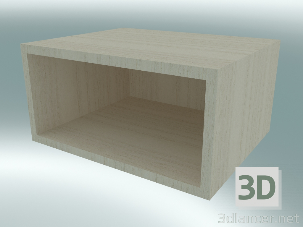 3d model Stacked Modular Storage (Small with back) - preview