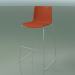 3D modeli Bar sandalyesi 0478 (kızakta, ön kısım döşemeli, doğal meşe) - önizleme
