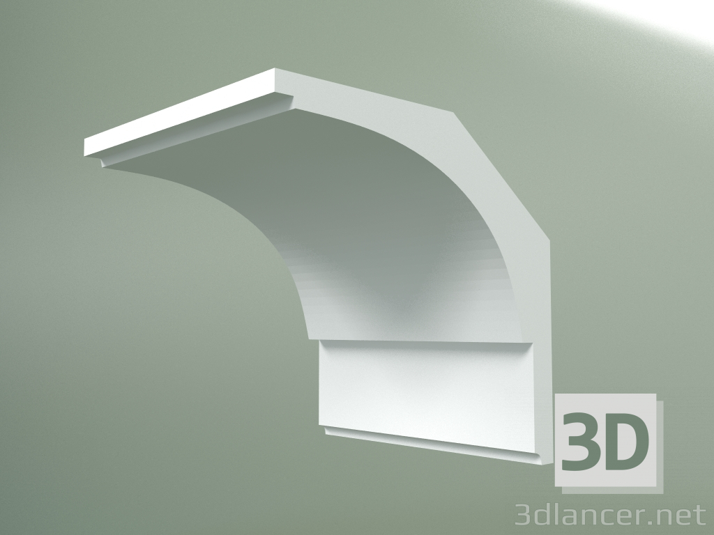 modèle 3D Corniche en plâtre (socle de plafond) KT076 - preview