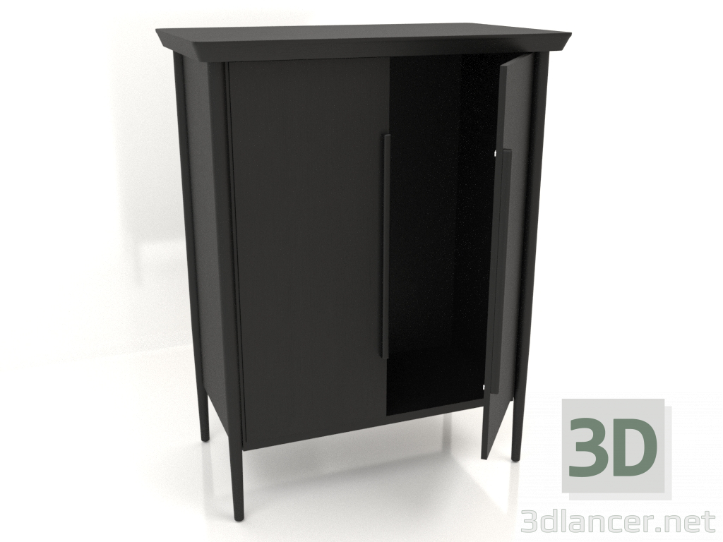 modello 3D Mobile MS 04 (semiaperto) (940x565x1220, legno nero) - anteprima
