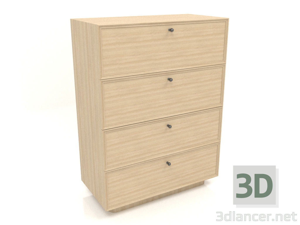 3 डी मॉडल दराज के चेस्ट टीएम 15 (800x400x1076, लकड़ी सफेद) - पूर्वावलोकन