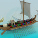 3d model Viking ship - preview