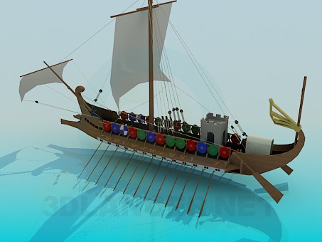 modelo 3D Barco vikingo - escuchar modelo 3D Barco vikingo - escuchar