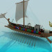 3d model Viking ship - preview