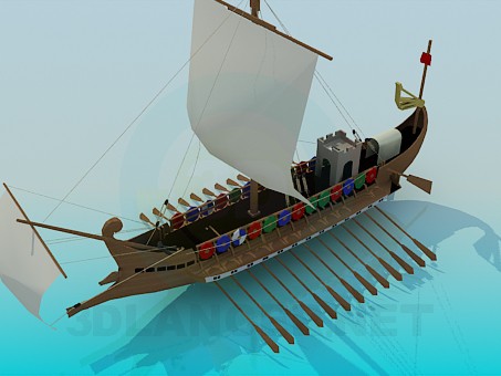 modelo 3D Barco vikingo - escuchar modelo 3D Barco vikingo - escuchar
