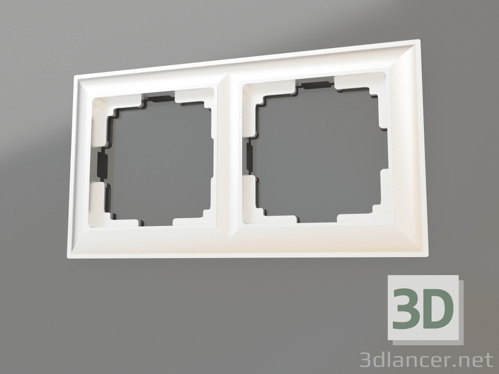 modello 3D Cornice Fiore 2 (Argento) - anteprima