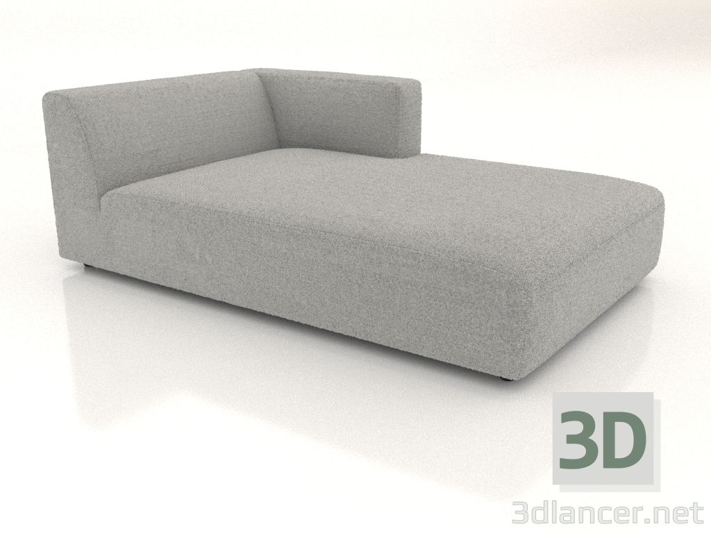 3d model Chaise longue (L) 103x195 with an armrest on the right - preview