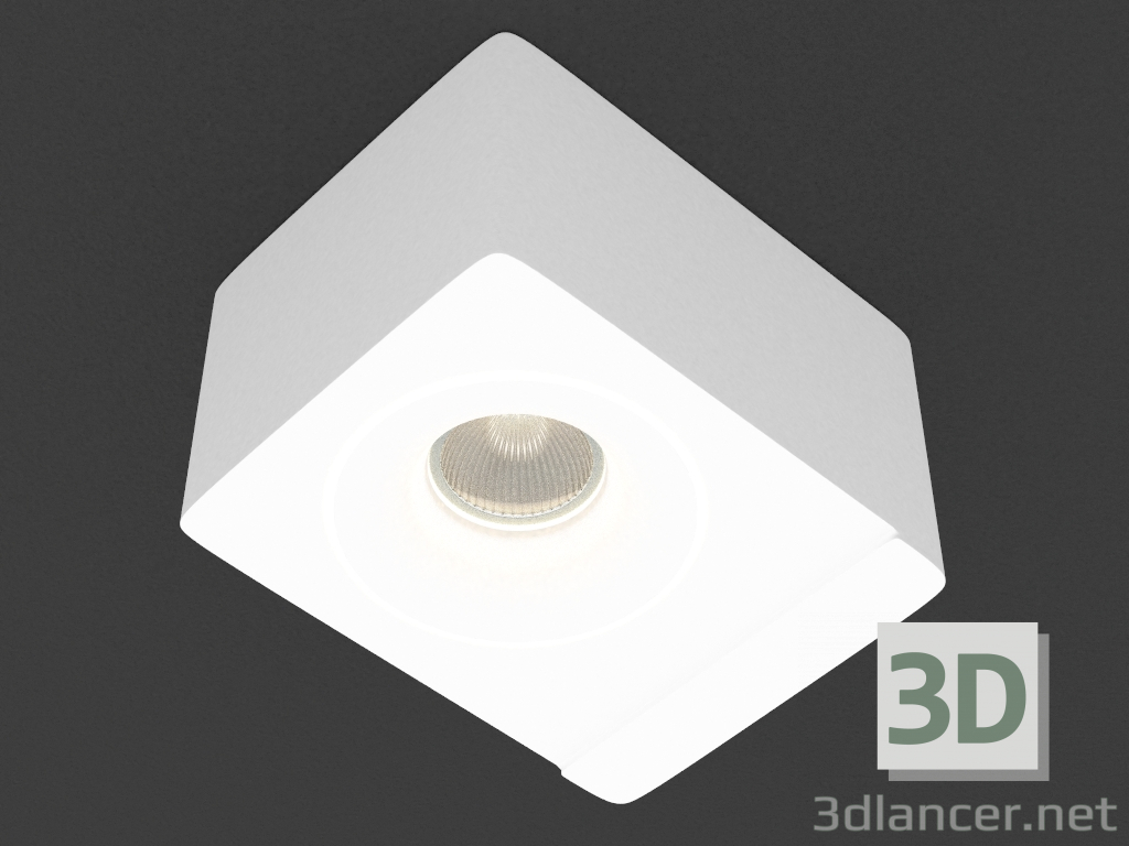 modello 3D Lampada superficie girevole LED (DL18620_01WW-R Bianco) - anteprima