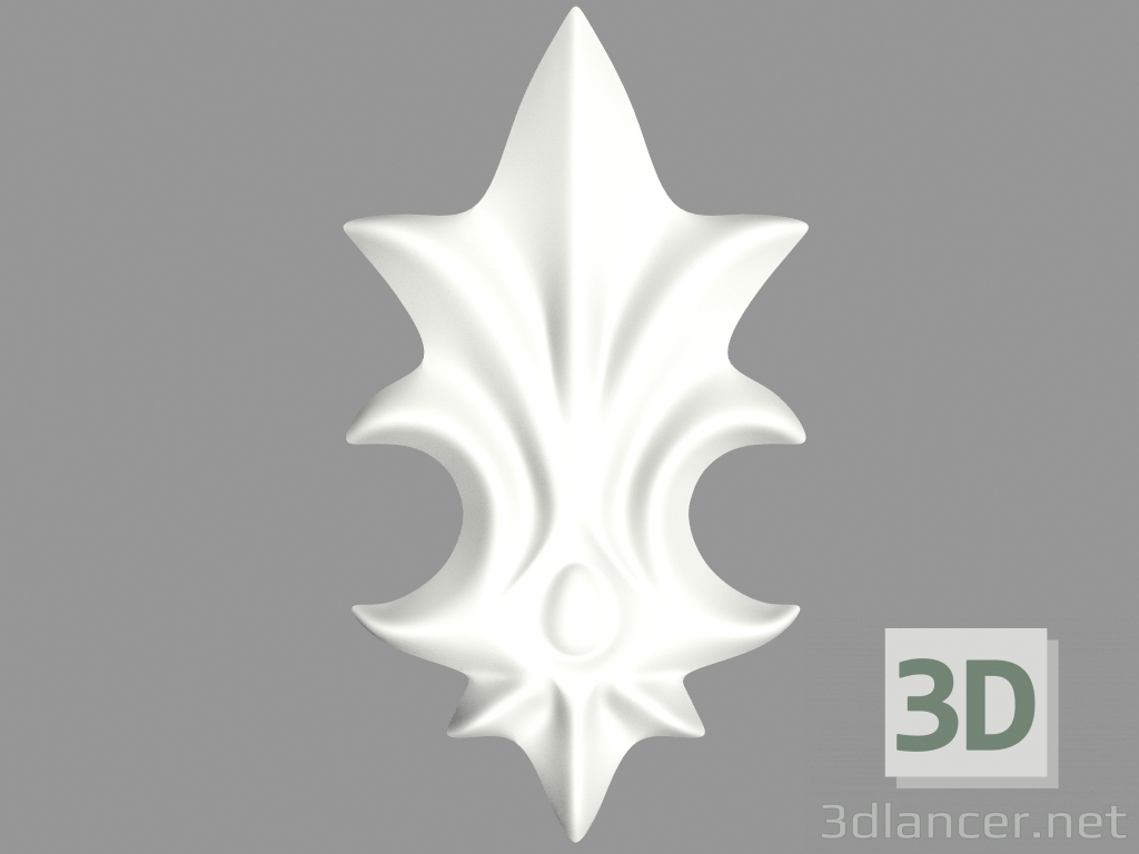 modello 3D Decorazione murale (F42a) - anteprima