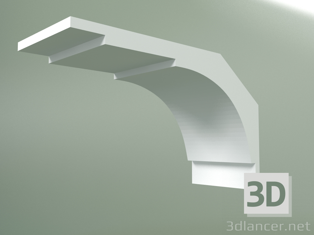 3d model Plaster cornice (ceiling plinth) KT077 - preview