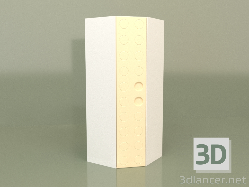3d модель Детский шкаф угловой (Cream) – превью
