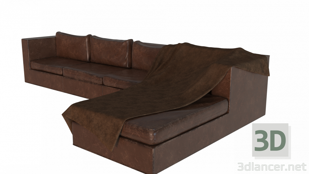 3d Soft sofa model buy - render