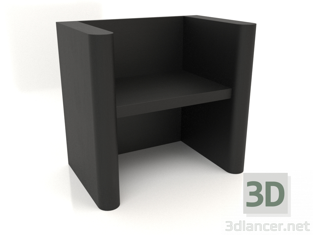 modello 3D Panca VK 07 (800x524x750, legno nero) - anteprima