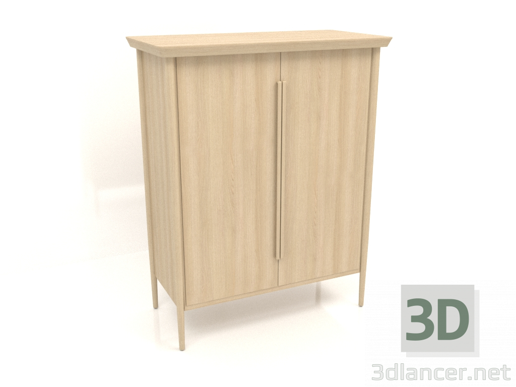 3 डी मॉडल कैबिनेट एमएस 04 (1114x565x1400, लकड़ी सफेद) - पूर्वावलोकन