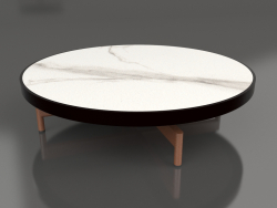 Round coffee table Ø90x22 (Black, DEKTON Aura)