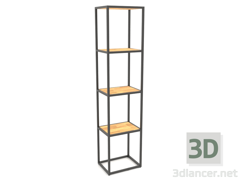 modèle 3D Grande étagère rectangulaire (BOIS, 40x30x170) - preview