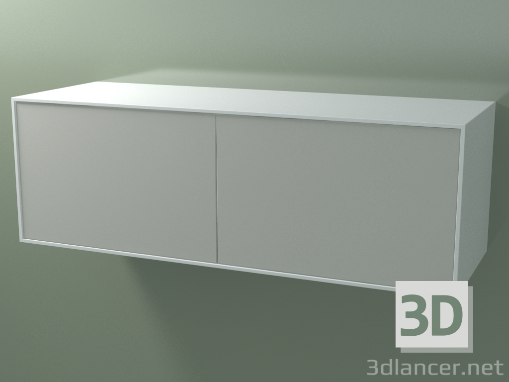 modello 3D Scatola doppia (8AUFBВ03, Glacier White C01, HPL P02, L 144, P 50, H 48 cm) - anteprima