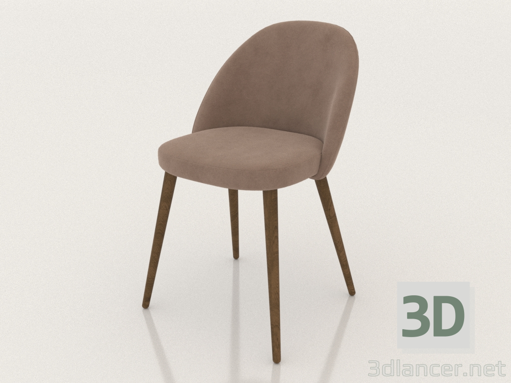 3d model Chair Shelly (gray-beige) - preview