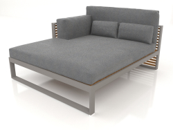 XL modular sofa, section 2 left, high back, artificial wood (Quartz gray)