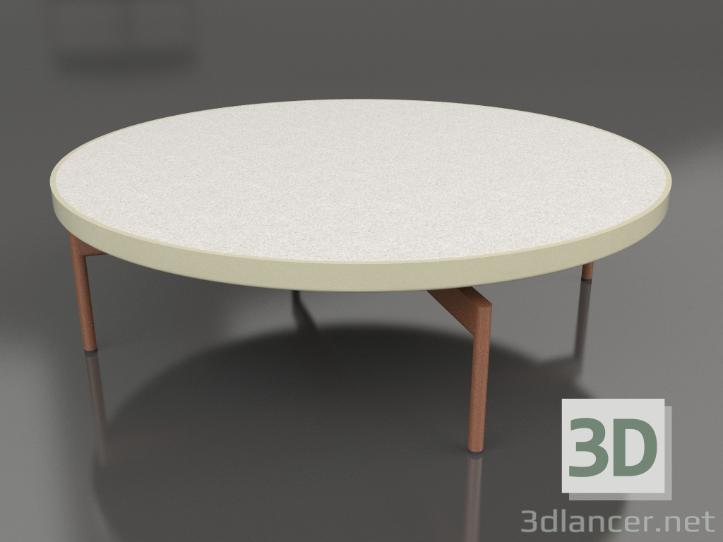 modèle 3D Table basse ronde Ø120 (Or, DEKTON Sirocco) - preview