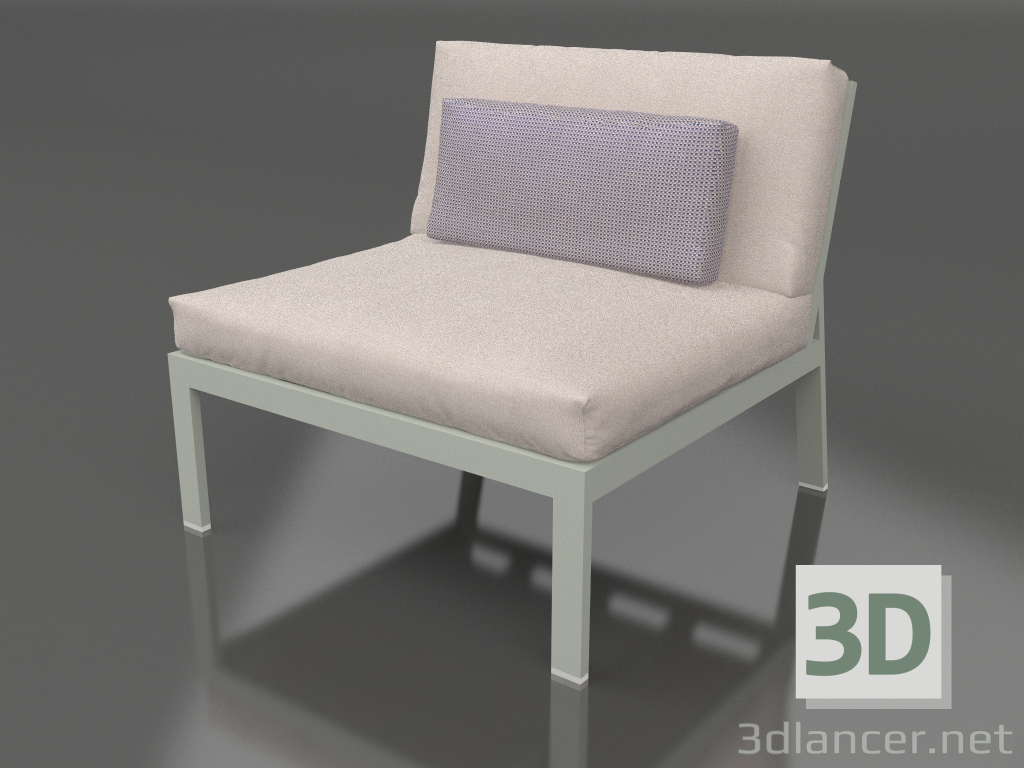 3d model Módulo sofá, sección 3 (Gris cemento) - vista previa