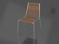 Noel chair (Steel Base, Brown Wool)