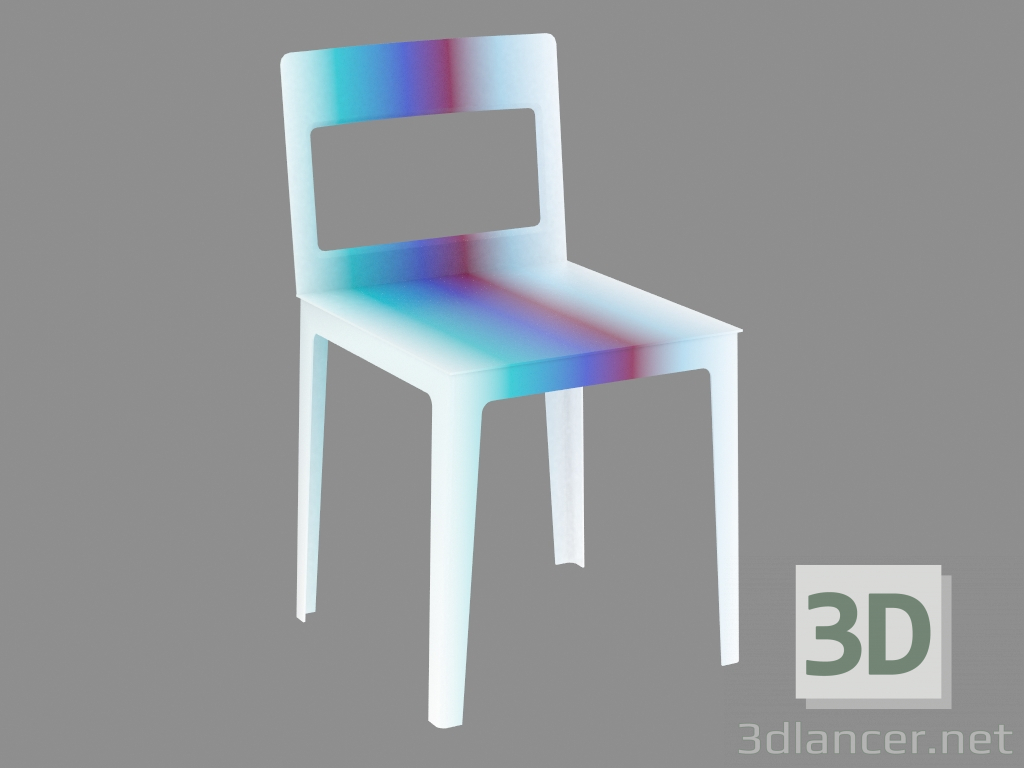 Modelo 3d Cadeira de furo colorido - preview