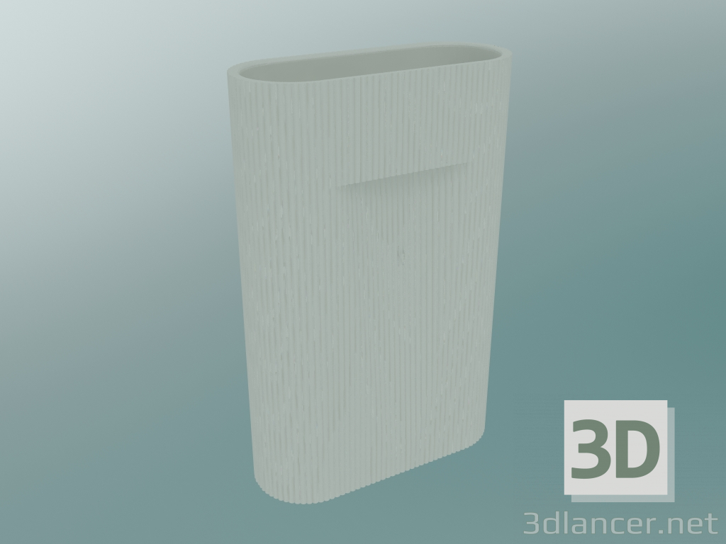 3d model Vase Ridge (H 35 cm, Off-White) - preview