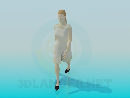 3d model A woman in dress - preview 3d model A woman in dress - preview
