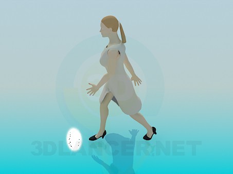 3d model A woman in dress - preview 3d model A woman in dress - preview