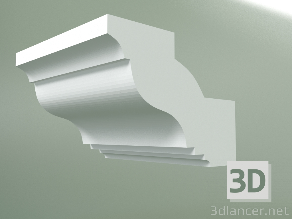 modello 3D Cornicione in gesso (zoccolo a soffitto) KT078 - anteprima