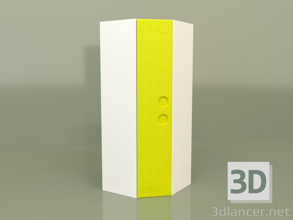 3D Modell Eckgarderobe für Kinder (Lime) - Vorschau