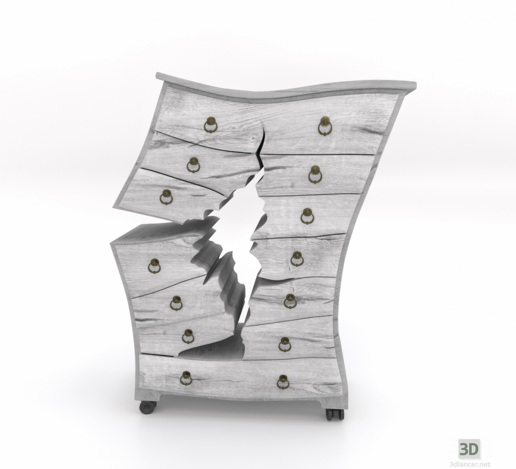 3d model Chest of drawers for clothes - Chest of drawers - preview