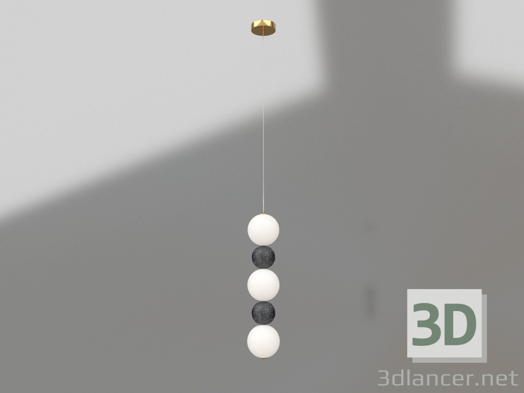 modèle 3D Pendentif Moni noir (07627-3+2,19) - preview