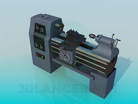 3d модель Токарный станок по железу – превью 3d модель Токарный станок по железу – превью