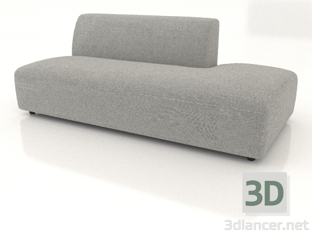 3D Modell Sofamodul 1-Sitzer (L) 120 nach rechts ausziehbar - Vorschau