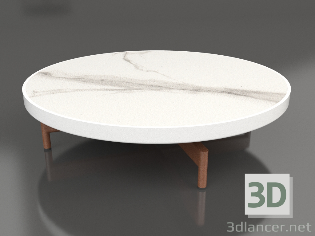 modello 3D Tavolino rotondo Ø90x22 (Bianco, DEKTON Aura) - anteprima