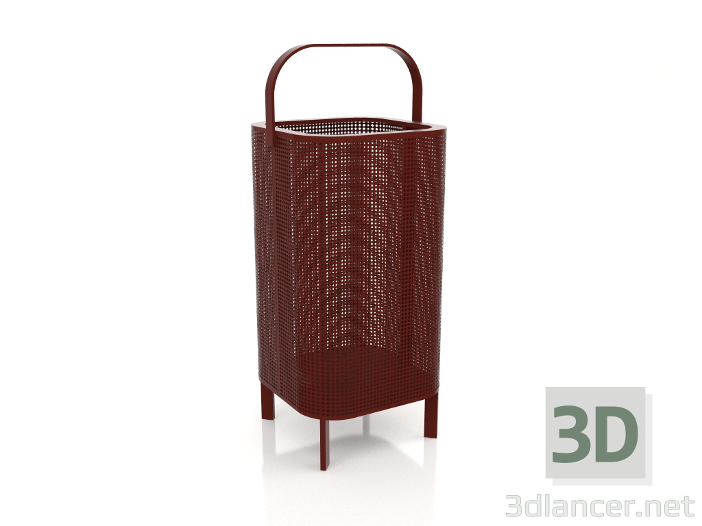 modello 3D Scatola portacandele 3 (Vino rosso) - anteprima