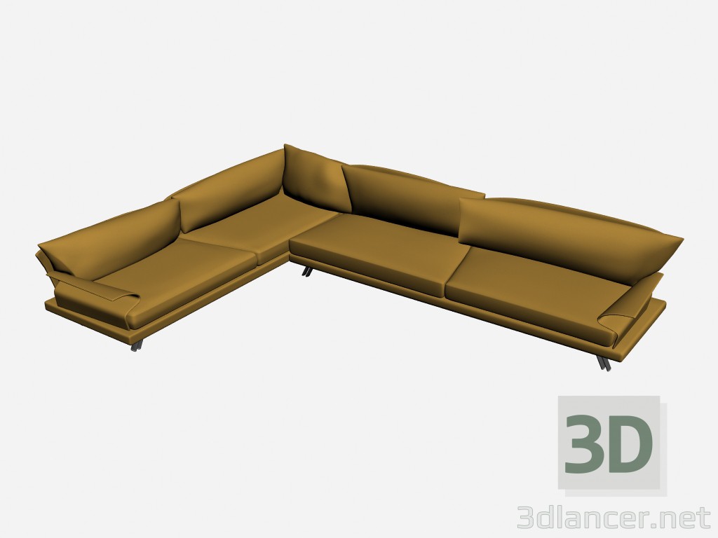 3d модель Кутовий диван супер Рой angolare 1 – превью