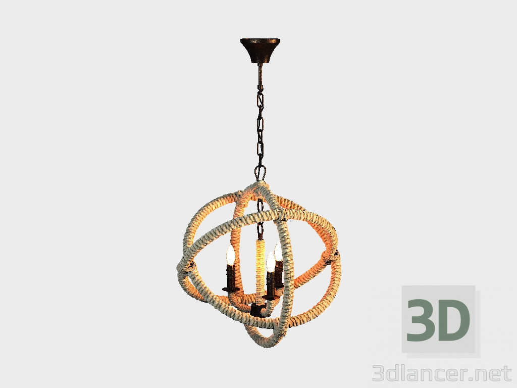 modello 3D Lampadario Lampadario (CH035-3-LRR) - anteprima