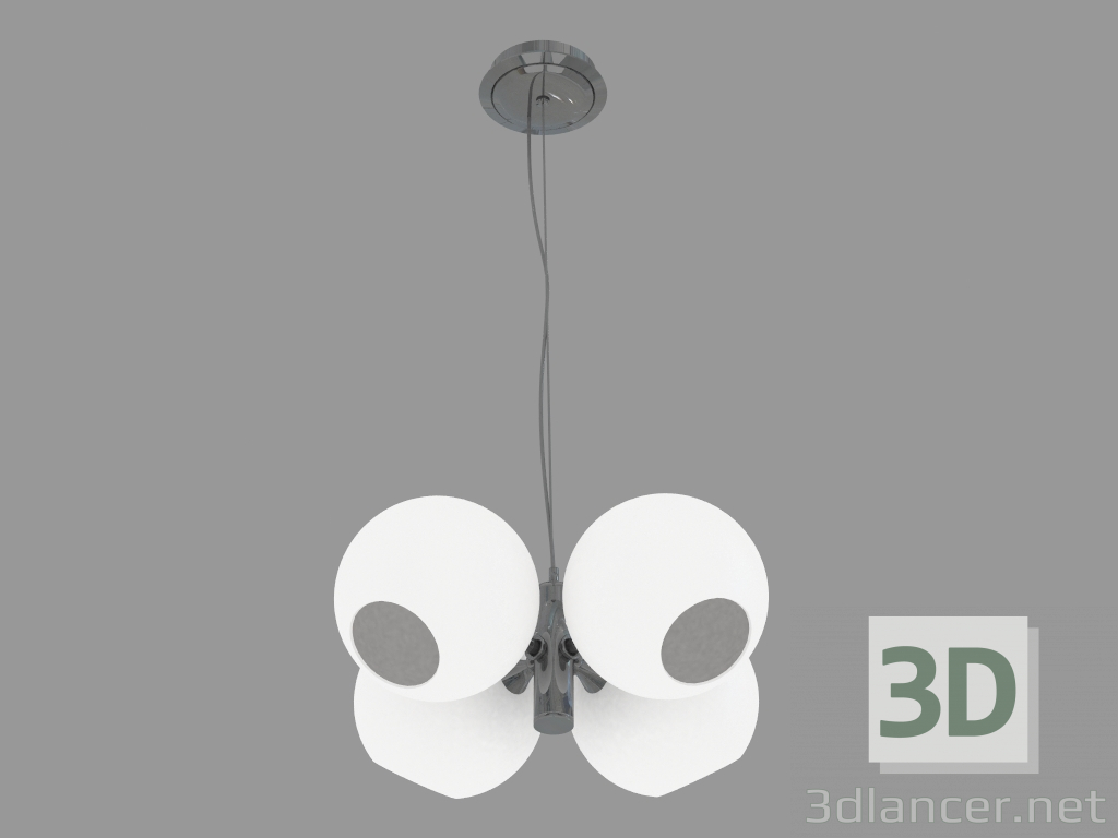 modello 3D Lampadario Bolle (2332-4P) - anteprima