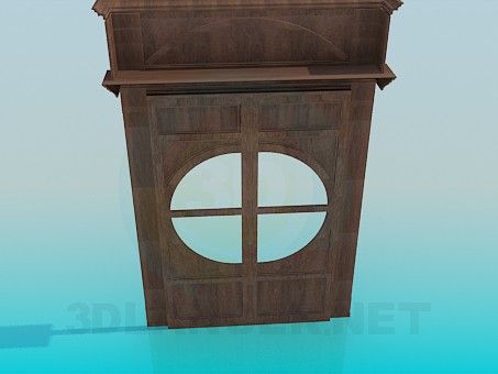 3d модель Дерев'яні двері – превью
