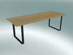 Table 70/70, 225x90cm (Oak, Black)