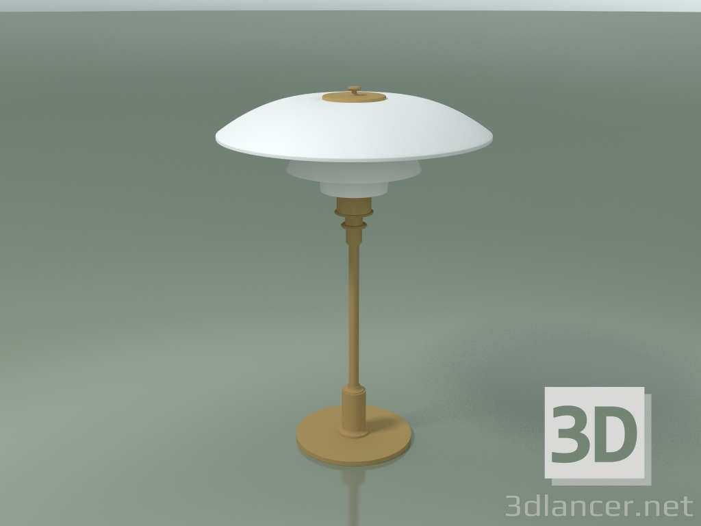 modèle 3D Lampe de table PH 3½-2½ TABLE (60W E14, BRASS PVD GLASS) - preview