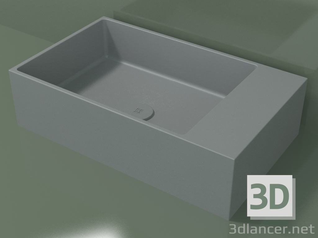 modèle 3D Vasque à poser (01UN31102, gris argenté C35, L 60, P 36, H 16 cm) - preview