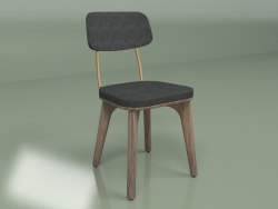 Cadeira utilitária com assento em couro
